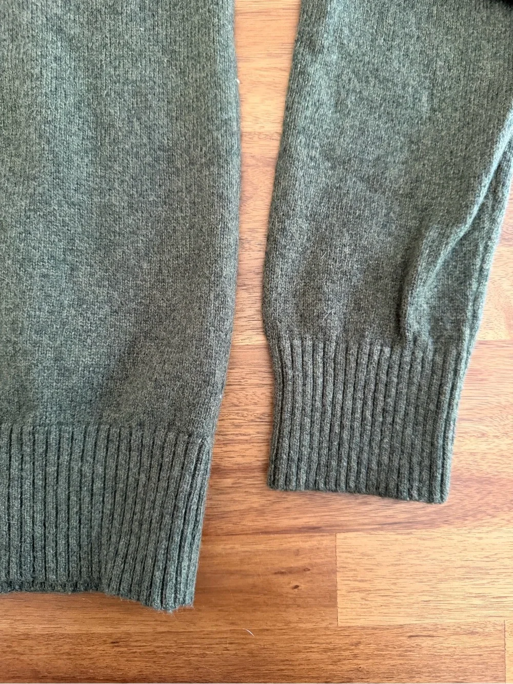 J. Crew Men’s Olive Lambswool Sweater